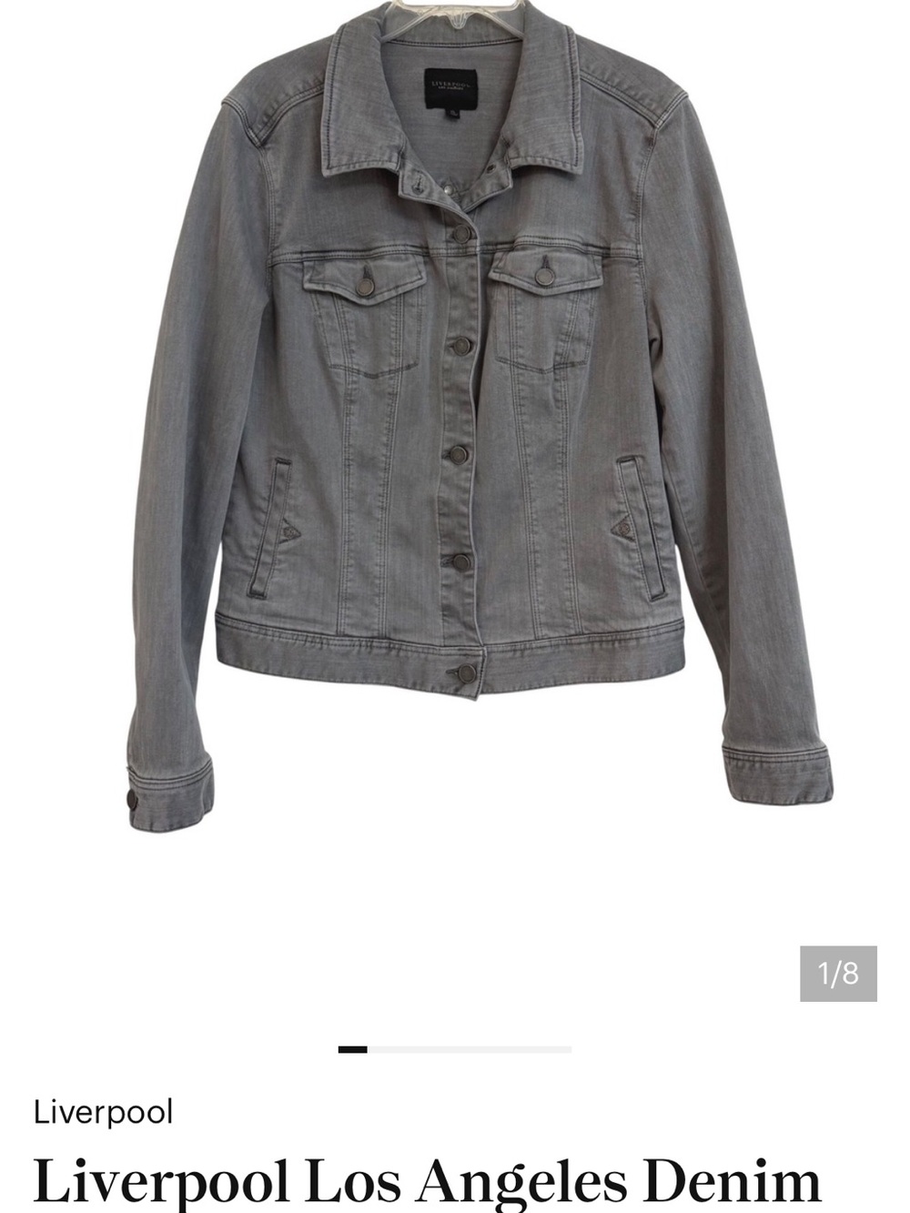 Liverpool Los Angeles szXL Grey Denim 🦈 skin Jacket